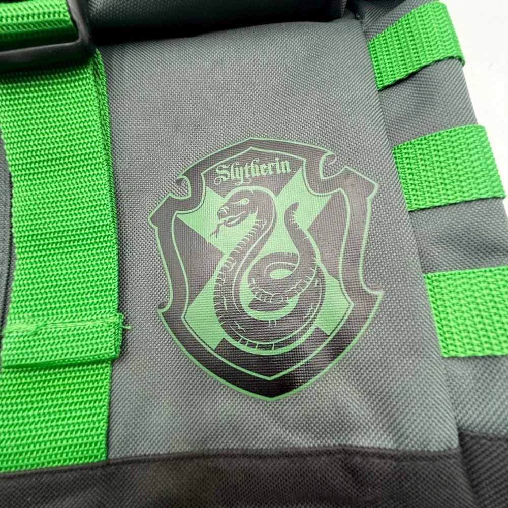 Harry Potter Slytherin Roll Top Crossbody Messenger Bag Green Gray 2018
